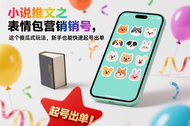 小说推文之表情包营销号,这个傻瓜式玩法,新手也能快速起号出单-数智网创