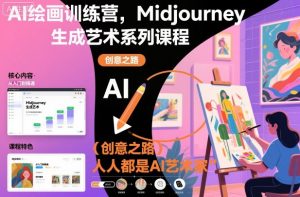 AI绘画训练营，Midjourney生成艺术系列课程，人人都是AI艺术家-数智网创
