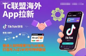 Tc联盟海外App拉新:普通人如何搭乘TikTok快车,打造月入过1W的可持续副业-数智网创