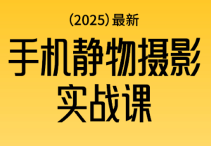 金老师·2025爆款手机静物摄影实战课-数智网创