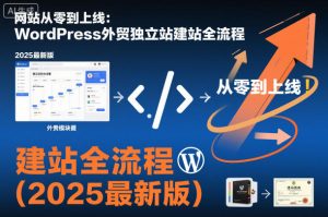 网站从零到上线:WordPress外贸独立站建站全流程(2025最新版)-数智网创