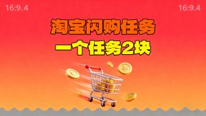 【地推项目】淘宝闪购，次日结算，2元一个任务，可多台手机做-数智网创