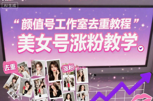 颜值号工作室去重教程，美女号涨粉教学-数智网创