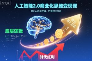 人工智能2.0商业化思维变现课，学习AI底层逻辑，把握时代红利-数智网创