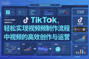TikTok中视频制做流程，轻松实现Tk中视频的高效创作与运营-数智网创