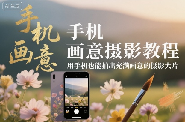 手机画意摄影教程，用手机也能拍出充满画意的摄影大片-数智网创