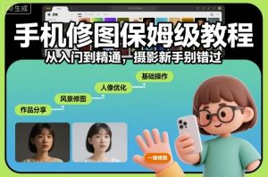 手机修图保姆级教程，从入门到精通，摄影新手别错过-数智网创