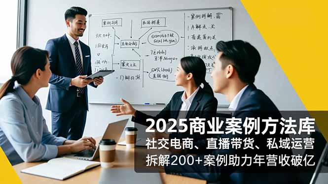 2025商业案例方法库，社交电商、直播带货、私域运营，拆解200+案例助力年营收破亿-数智网创