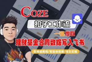 Coze扣子智能体工作流一键提取理财基金合同数据写入飞书,全流程保姆级教学-数智网创