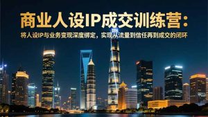 商业人设IP成交训练营-12月：将人设IP与业务变现深度绑定，从流量到信任再到成交闭环-数智网创