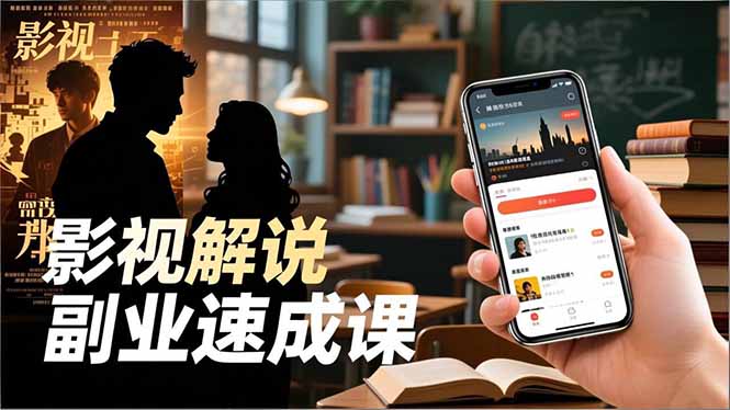 Tk影视解说副业速成课,软件安装、全流程实操、爆款预设,新手两周变现-数智网创
