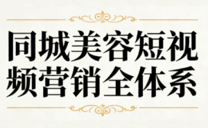 同城美容短视频营销全体系-数智网创