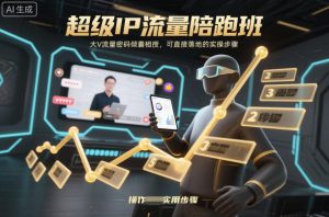 超级IP流量陪跑班，大V流量密码倾囊相授，可直接落地的实操步骤-数智网创