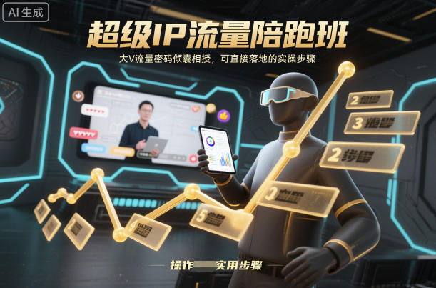 超级IP流量陪跑班，大V流量密码倾囊相授，可直接落地的实操步骤-数智网创
