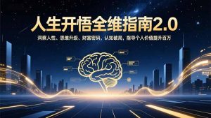 人生开悟全维指南2.0:洞察人性、思维升级、财富密码,认知破局,指导个人价值提升百万-数智网创