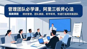 管理团队必学课，阿里三板斧心法、绩效管理、团队激励，即学即用，快速打造高效能团队-数智网创