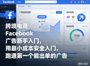 跨境电商Facebook广告新手入门，用最小成本安全入门，跑通第一个能出单的广告-数智网创