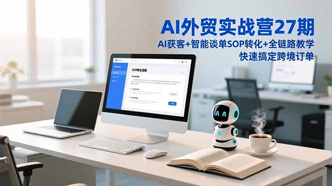 AI外贸实战营27期，AI获客+智能谈单+SOP转化+全链路教学，快速搞定跨境订单-数智网创