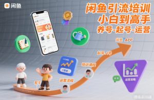 闲鱼引流培训，小白到高手，养号-起号-运营-数智网创
