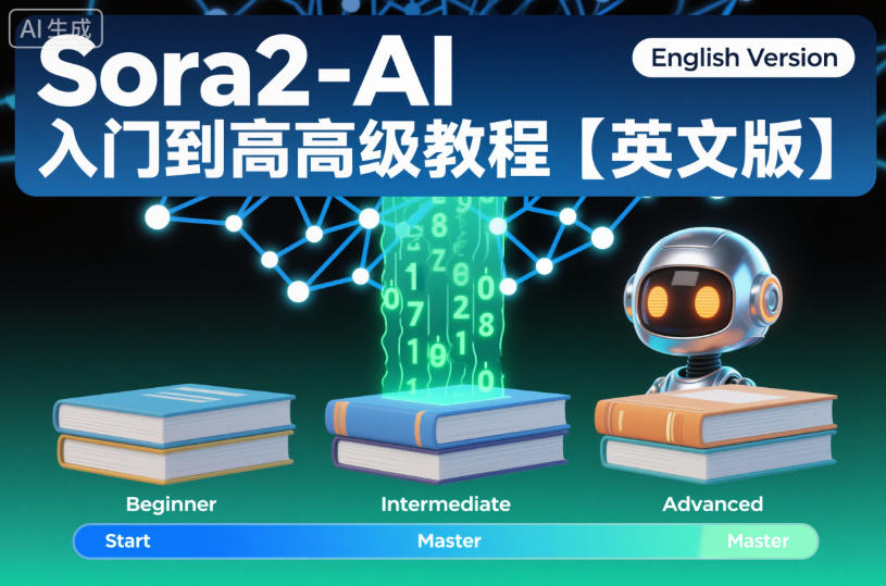 Sora2-AI入门到高级教程【英文版】-数智网创