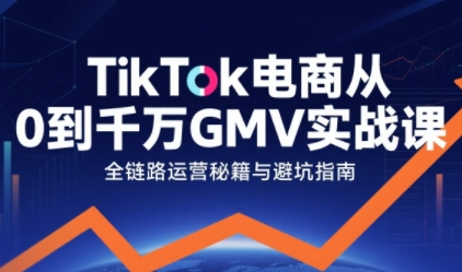 TikTok电商从0到千万GMV实战课，从0到1拆解实战秘籍(更新)-数智网创