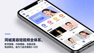 同城美容短视频全体系，账号搭建、内容模板、流量运营，到店转化，助力门店月增收5-10万-数智网创