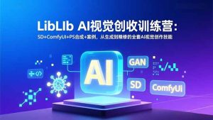 LibLIb AI视觉创收训练营:SD+ComfyUI+PS合成+案例,从生成到精修的全套AI视觉创作技能-数智网创