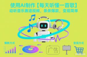 使用AI制作【每天听懂一首歌】动听音乐赛道视频，条条爆款，变现简单-数智网创