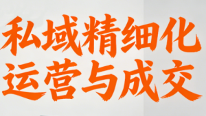 楚老师·私域精细化运营与成交-数智网创