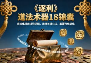 《逐利》道法术器18锦囊，系统化揭示搞钱逻辑，浓缩关键心法，颠覆传统思维(更新)-数智网创