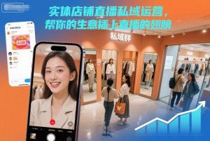 实体店铺直播私域运营，帮你的生意插上直播的翅膀-数智网创