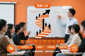 淘宝全套运营现场课程(更新12月)，从基础到高阶，拆解淘宝核心玩法-数智网创