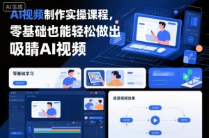 AI视频制作实操课程,零基础也能轻松做出吸睛AI视频-数智网创