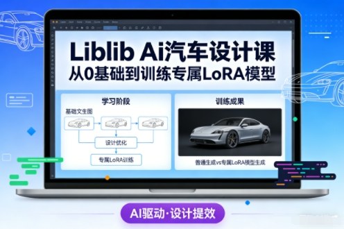 Liblib Ai汽车设计课，从0基础文生图，到教你训练专属设计和风格LoRA模型-数智网创