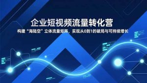 企业短视频流量转化营，构建“海陆空”立体流量矩阵，实现从0到1的破局与可持续增长-数智网创