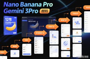 Nano Banana Pro Gemini 3Pro，最新创作实战课，12节实战向技术流，职场降维打击-数智网创