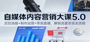 自媒体内容营销大课5.0：定位选题+制作运营+带货直播，解锁流量变现全流程-数智网创