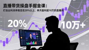 直播带货操盘手掘金课：打造出利润率稳定在20%以上、单月盈利超10万的直播间-数智网创