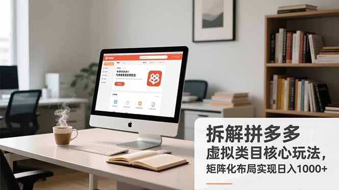 拆解拼多多虚拟类目核心玩法,矩阵化布局实现日入1000+-数智网创