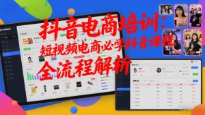 抖音电商培训：短视频电商必学抖音课程，全流程解析-数智网创