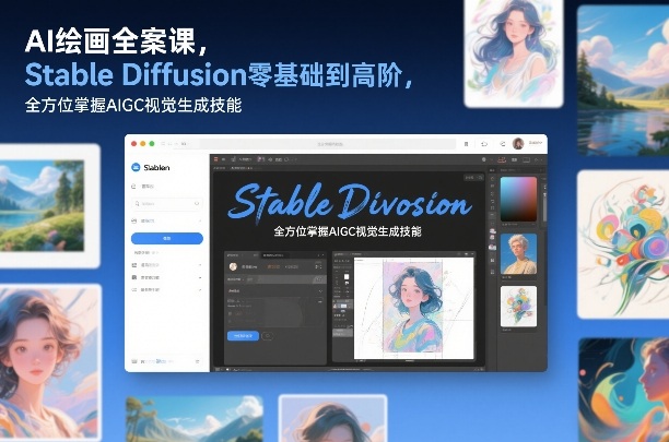 AI绘画全案课，Stable Diffusion零基础到高阶，全方位掌握AIGC视觉生成技能-数智网创