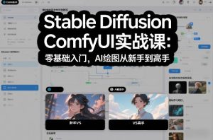 Stable Diffusion ComfyUI实战课：零基础入门，AI绘图从新手到高手-数智网创