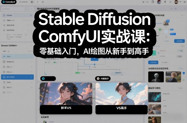 Stable Diffusion ComfyUI实战课：零基础入门，AI绘图从新手到高手-数智网创