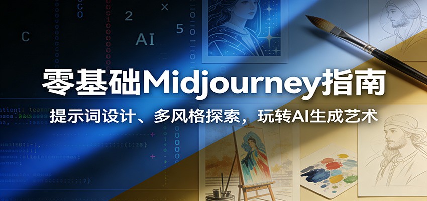 零基础Midjourney指南：提示词设计、多风格探索，玩转AI生成艺术-数智网创