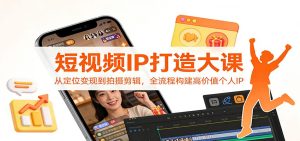 短视频IP打造大课：从定位变现到拍摄剪辑，全流程构建高价值个人IP-数智网创