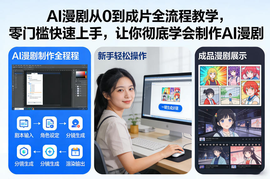 AI漫剧从0到成片全流程教学，零门槛快速上手，让你彻底学会制作AI漫剧【保姆级教程】-数智网创