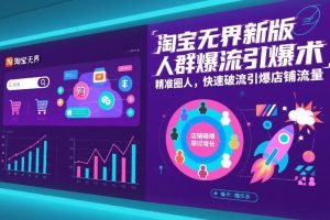 淘宝无界新版人群爆流引爆术,精准圈人,快速破流引爆店铺流量-数智网创
