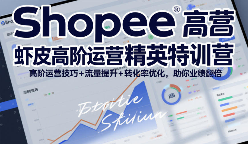 Shopee虾皮高阶运营精英特训营，高阶运营技巧+流量提升+转化率优化，助你业绩翻倍-数智网创