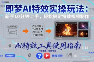 即梦AI特效实操玩法：新手10分钟上手，轻松搞定特效视频制作-数智网创