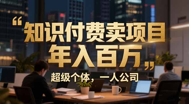 从0到年入百万:超级个体实战心得公开,个人IP×精准引流×成交系统全拆解-数智网创